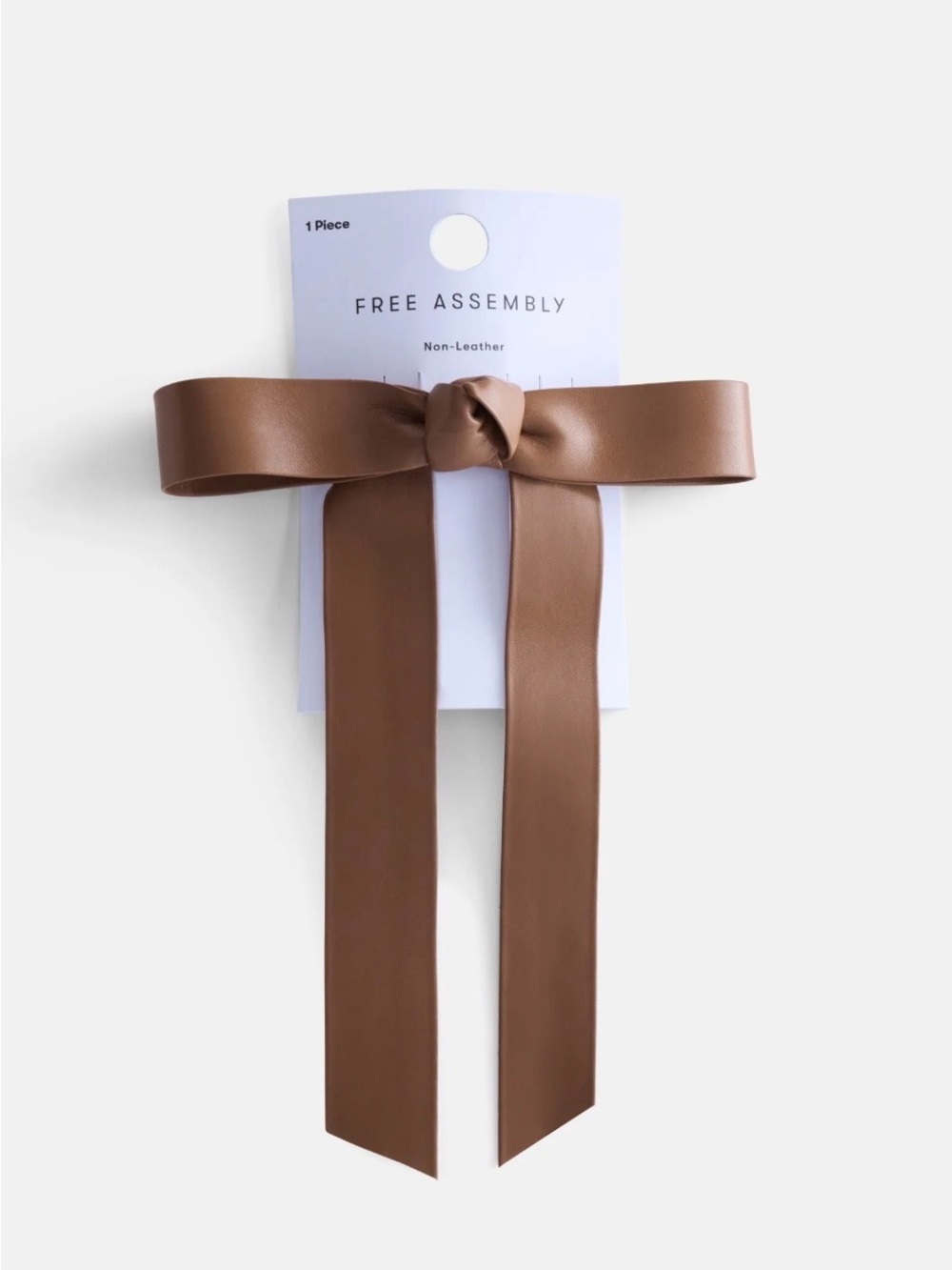 Brown women’s Faux Leather Bow Hair Accessory